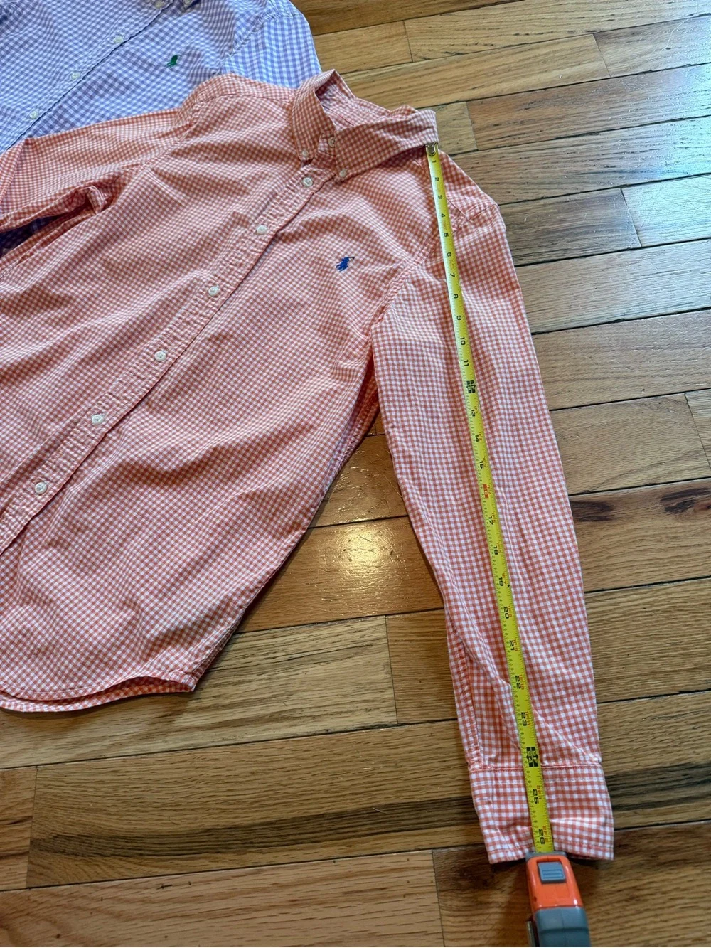 Ralph Lauren Polo Purple/Orange Button Down Shirt Boys Size L 14-16 Lot Of 2